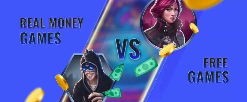 Casino Games Online Real Money VS Free Games